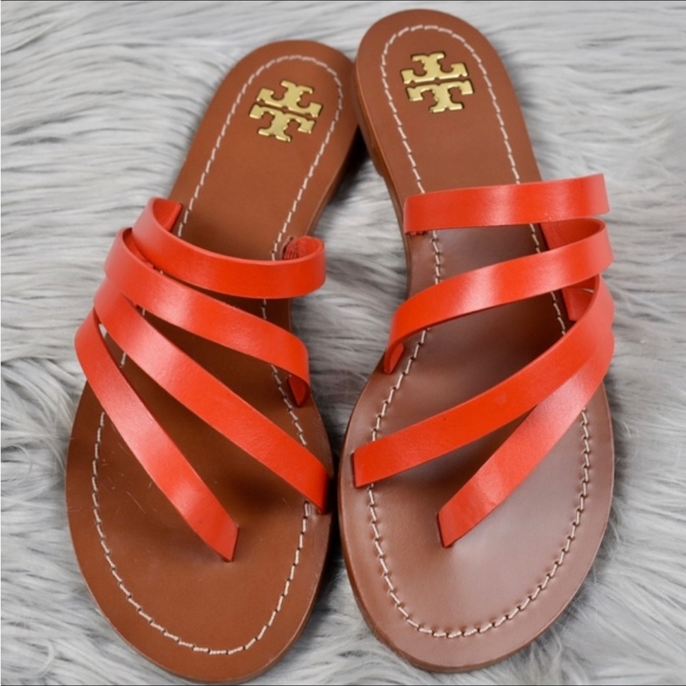 Tory Burch Patos Flat Sandal Red